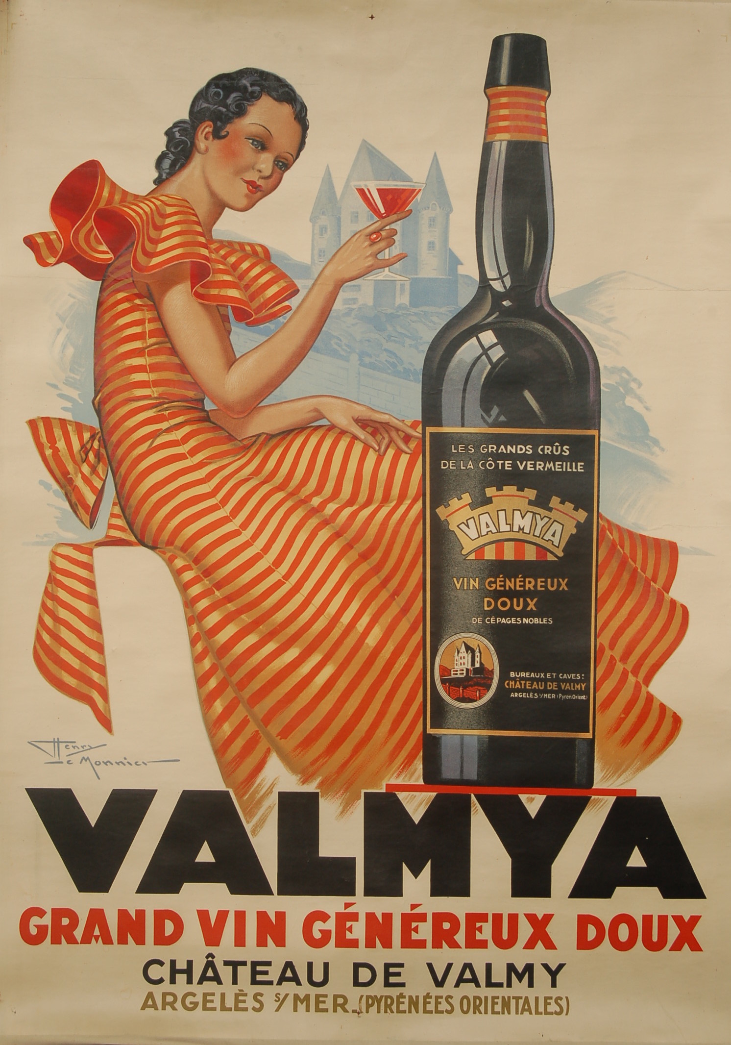 AFFICHE VALMYA 1937 HENRY LE MONNIER