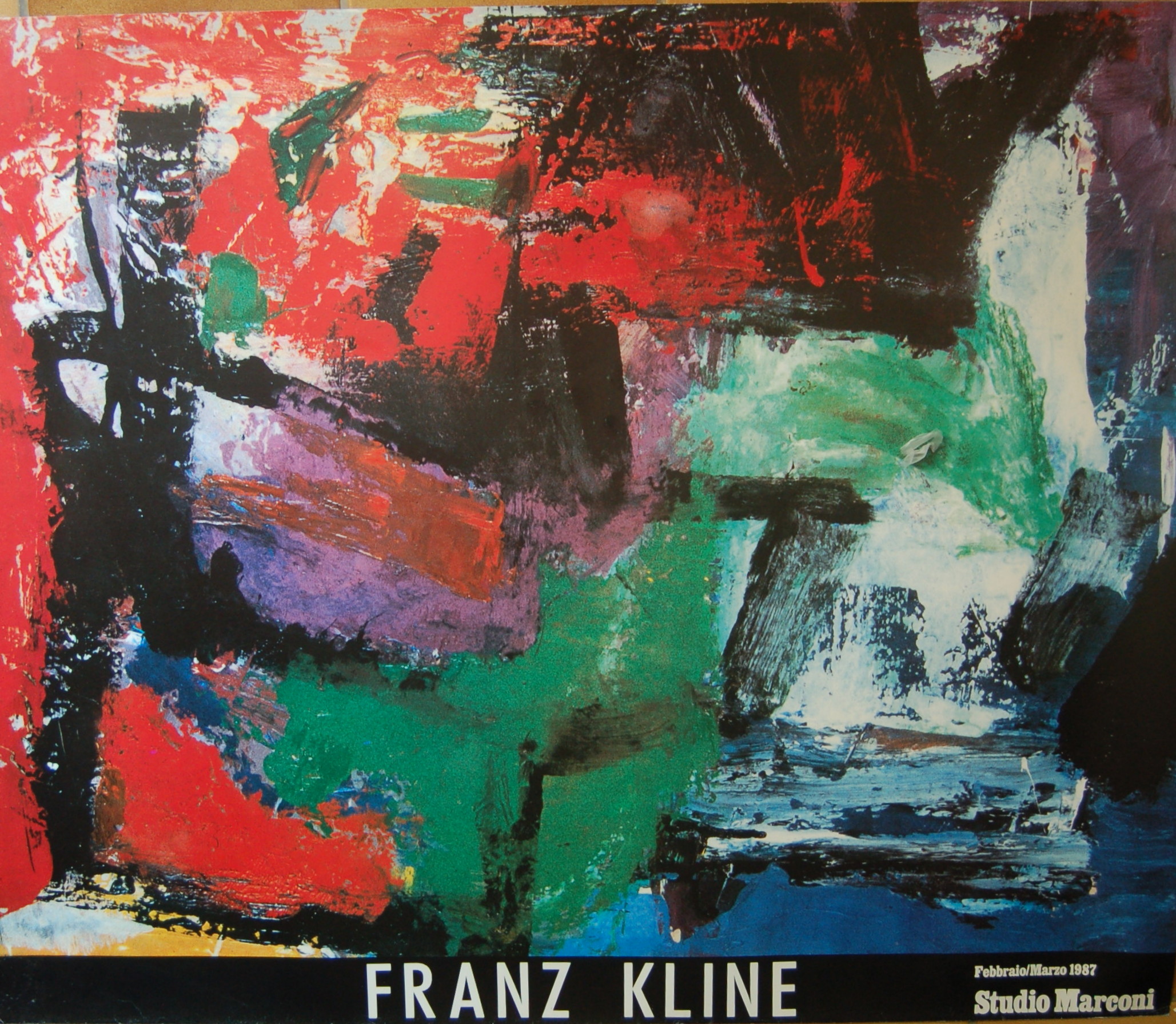 FRANZ KLINE (1910-1962) affiche studio Marconi 1987
