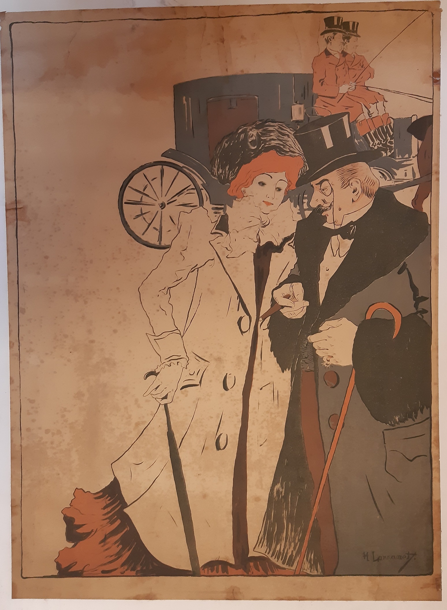 Hilaire Z. LARRAMET ( XIX-XX) affiche ancienne