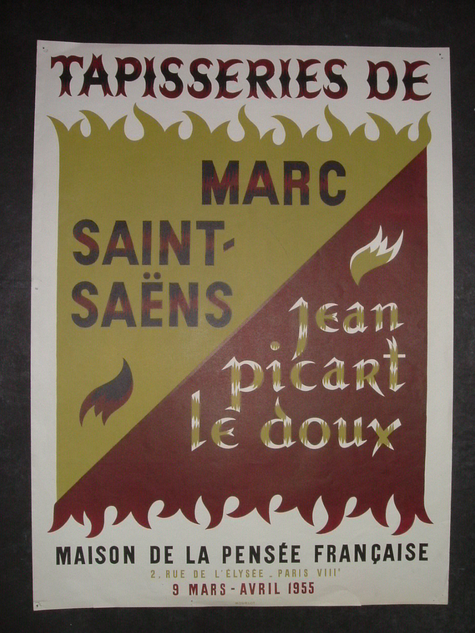 AFFICHE JEAN PICART LEDOUX-MARC SAINT-SAENS 1955 