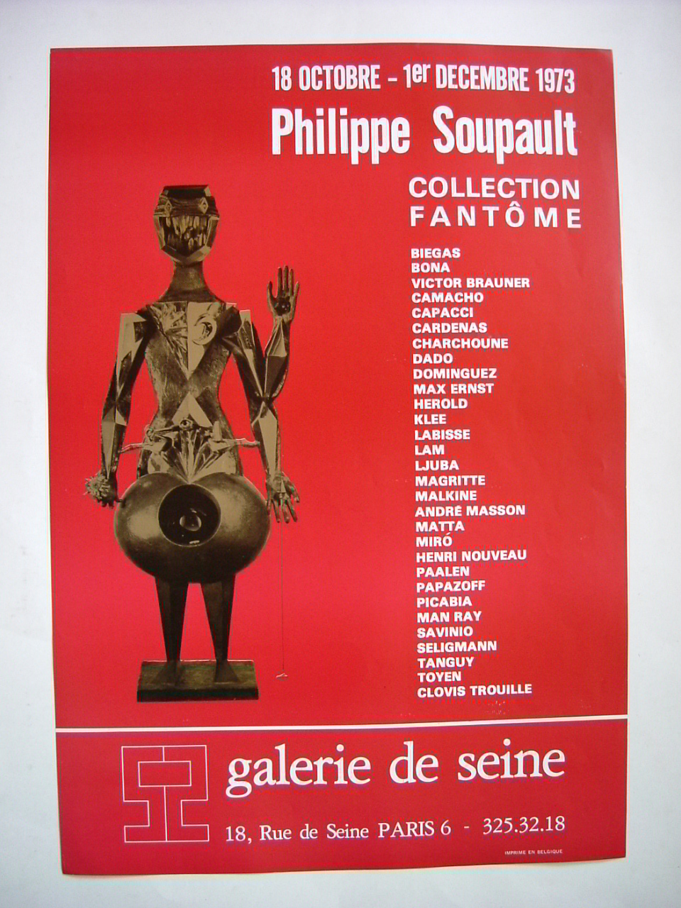 AFFICHE PHILIPPE SOUPAULT 1897-1990