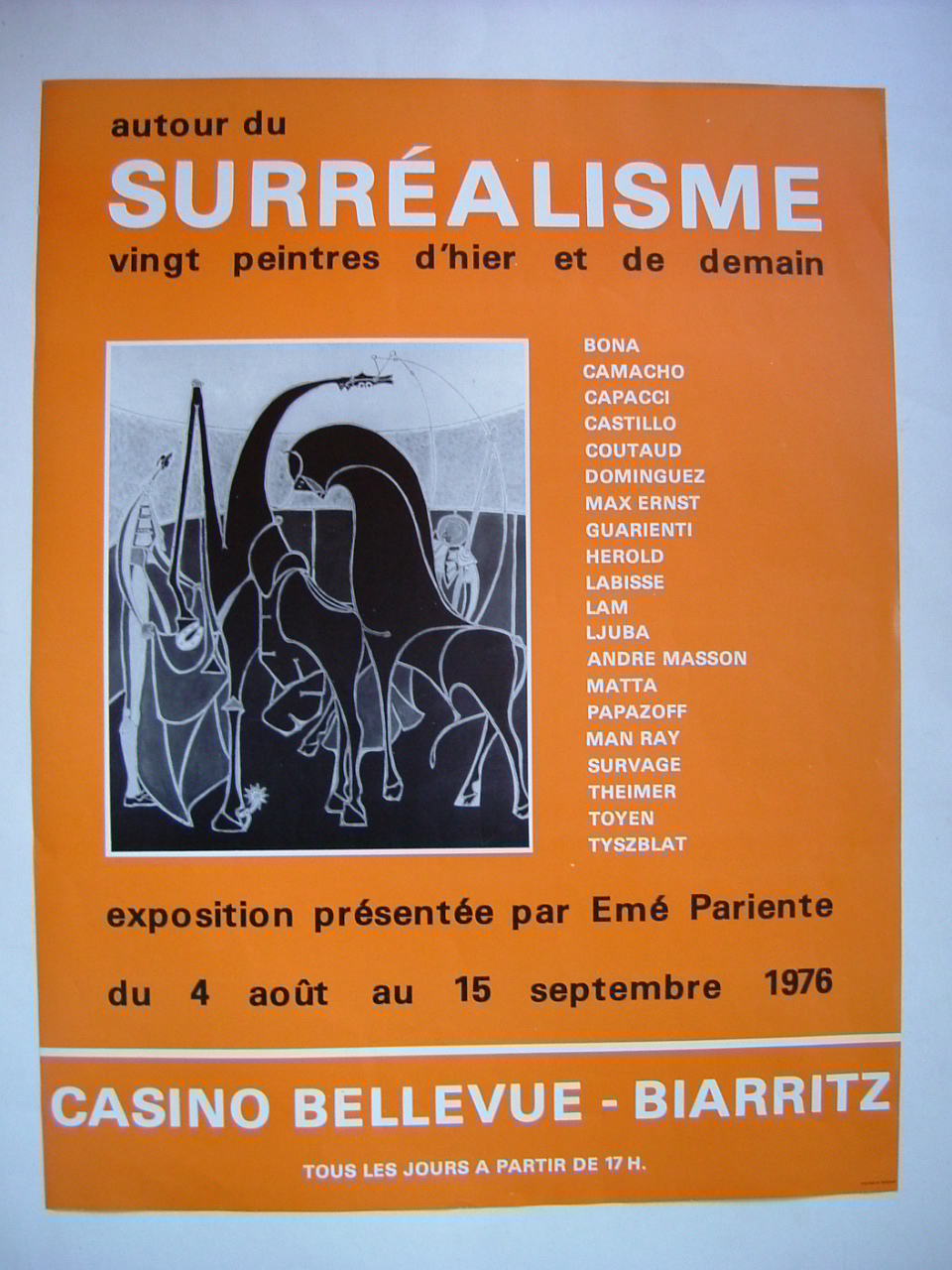 AFFICHE LE SURREALISME-BIARRITZ -1976