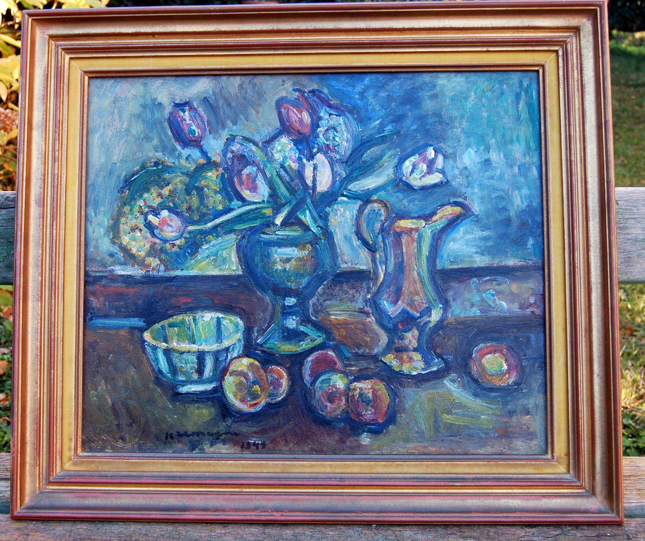 PINCHUS KREMEGNE ( 1890-1981) Nature morte Céret Vallespir 