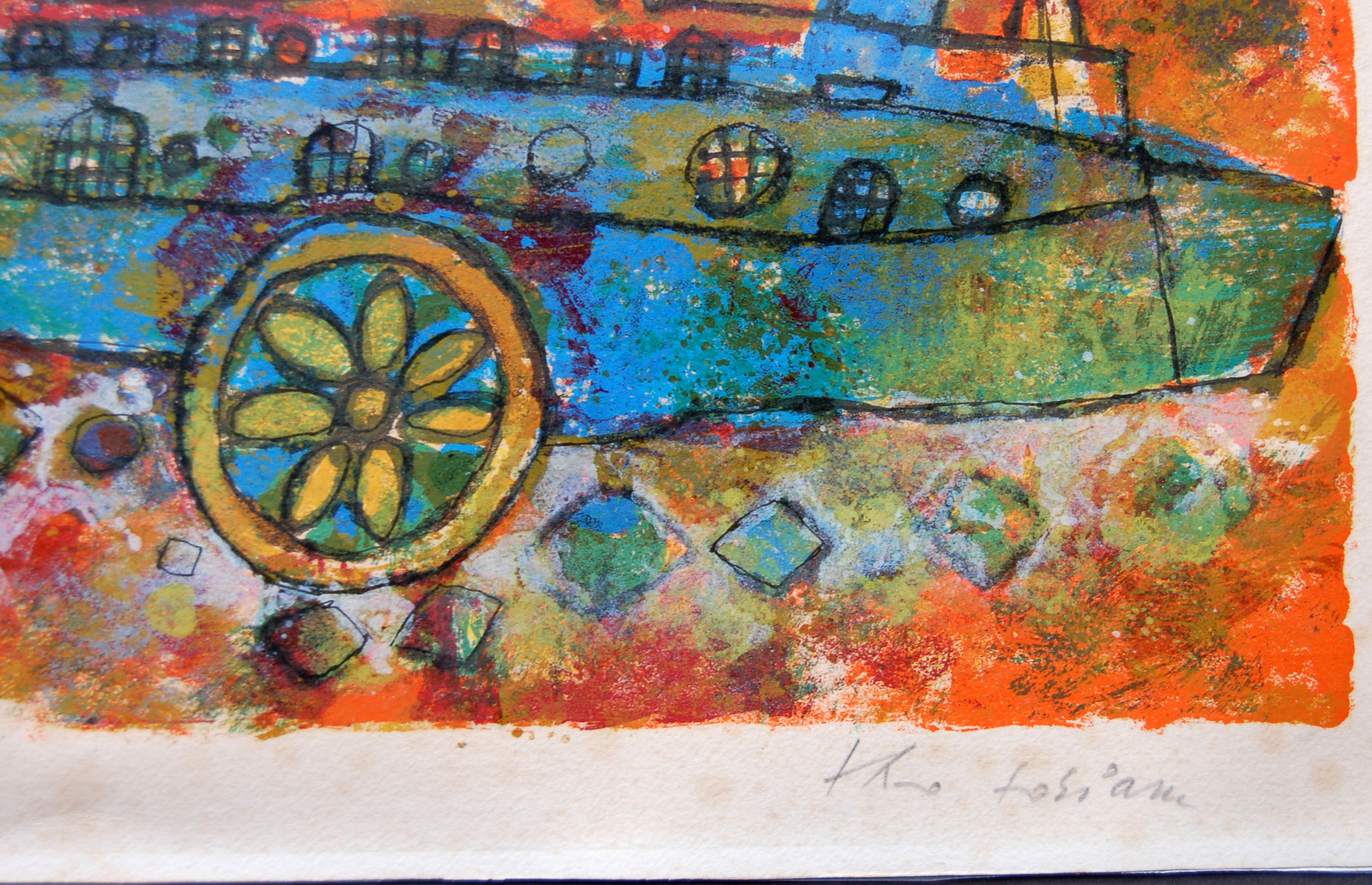 Theo TOBIASSE (1927-2012) Festin pour un bateau venu du fond des temps