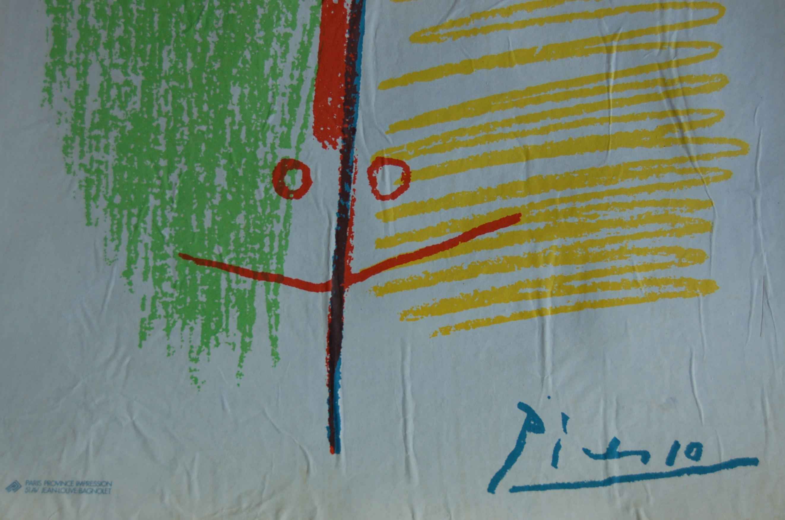 Affiche Picasso fête de l'humanité hommage à Pablo Picasso 1973