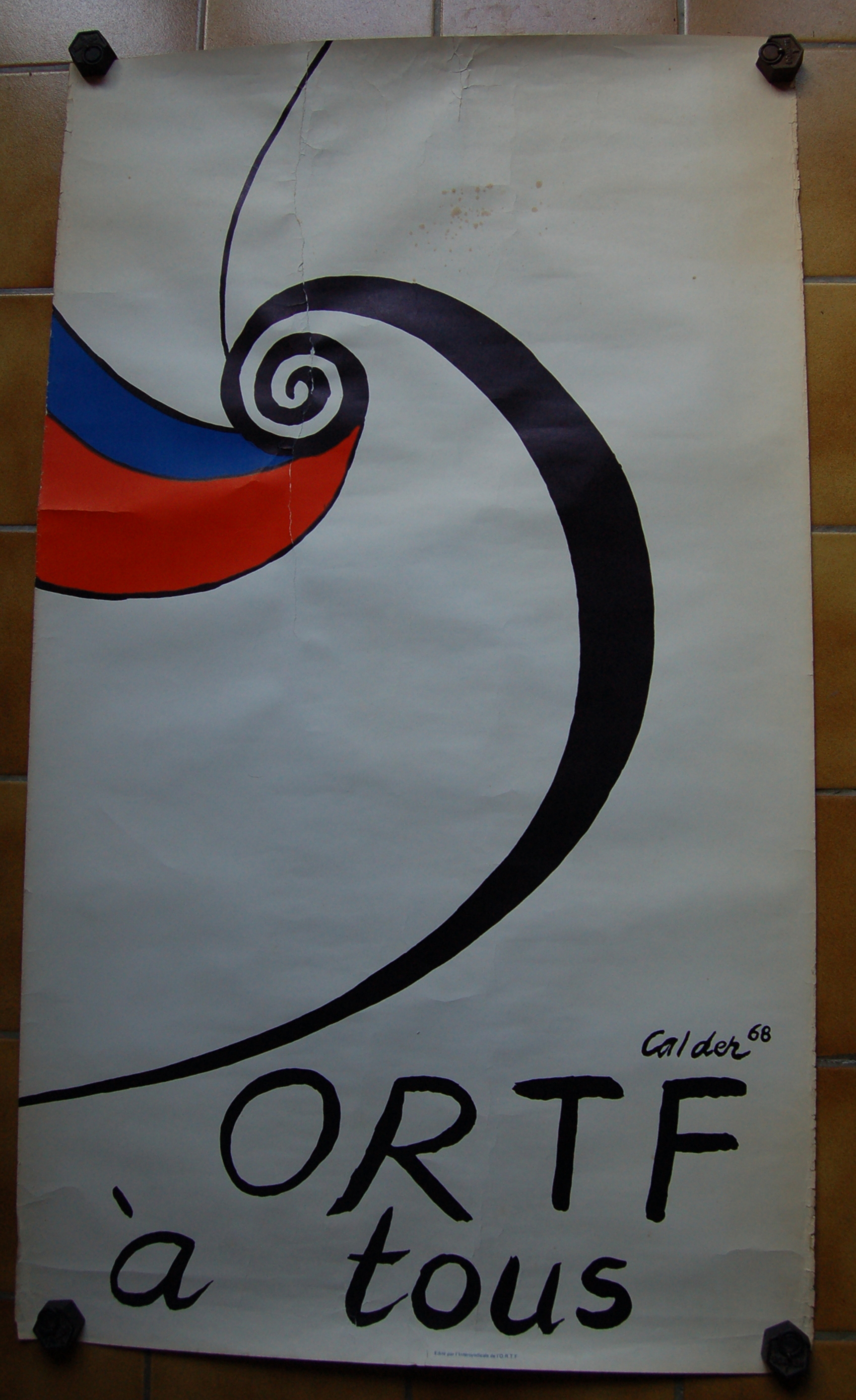 Calder mai 68 ORTF à Tous Lithographie