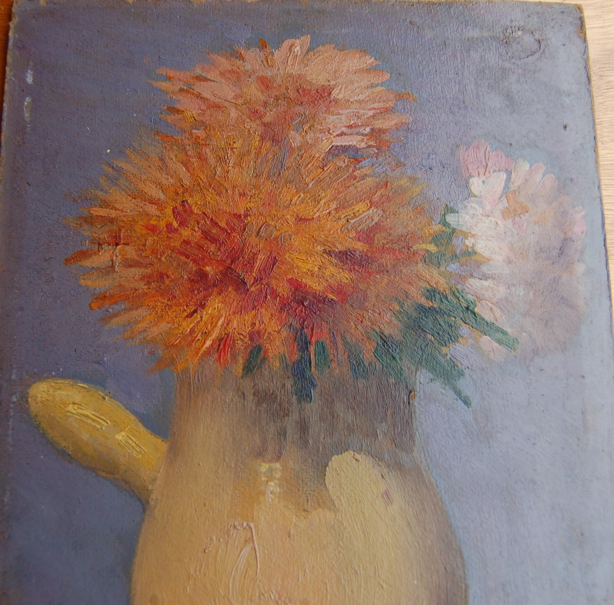 Etienne TERRUS (1857-1922) Dahlia et pot catalan