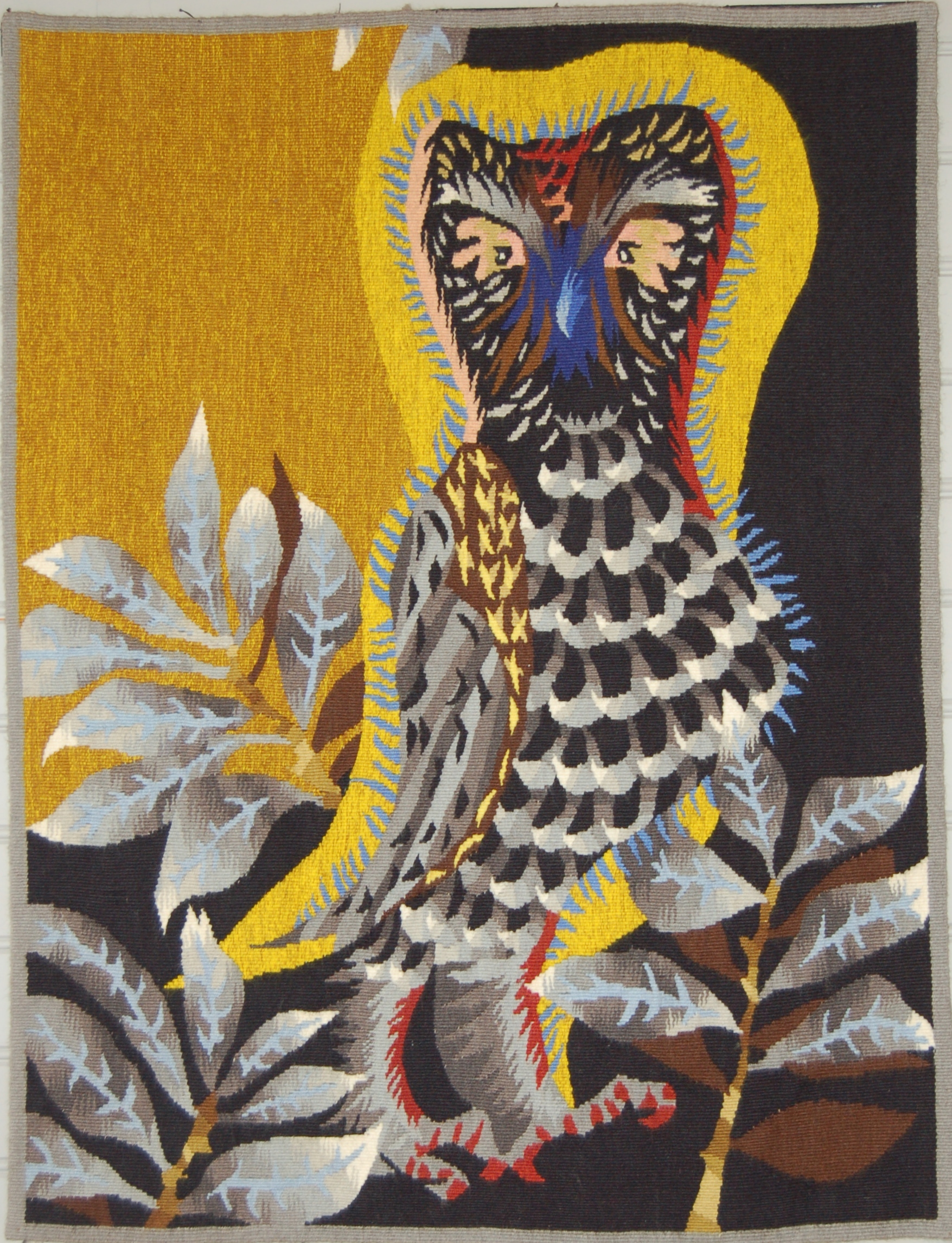 Jean LURCAT (1892-1966)  tapisserie la chouette grise Tabard éditeur Aubusson 