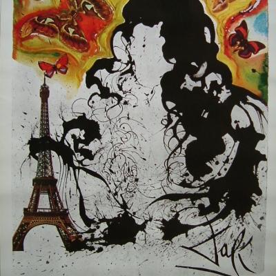 AFFICHE SNCF PARIS-DALI 1969