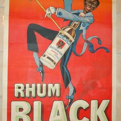 AFFICHE-RHUM BLACK-STEPHANO 1926