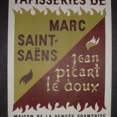 AFFICHE JEAN PICART LEDOUX-MARC SAINT-SAENS 1955 