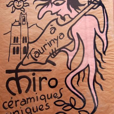 FRANÇOIS MIRÓ (1907-1998) dessin aquarellé ceramiques Taurinya Pyrénées Orientales