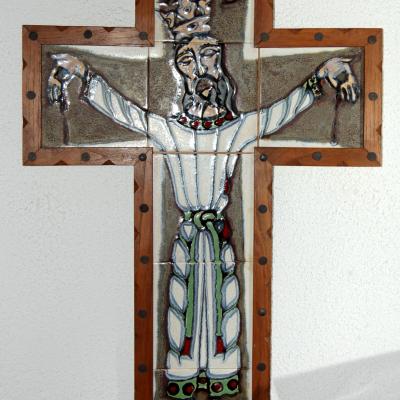 François MIRÒ (Barcelona 1907- Taurinya 1998) Christ en Céramique