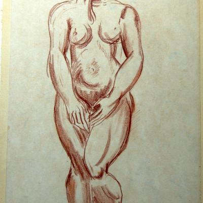 Emile Othon FRIESZ (1789-1949) sanguine  nu féminin