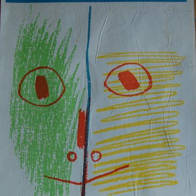 Affiche Picasso fête de l'humanité hommage à Pablo Picasso 1973