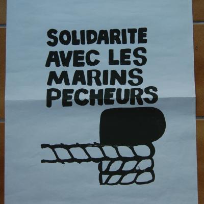 Affiche Mai 68 Solidarité avec les marins pecheurs 