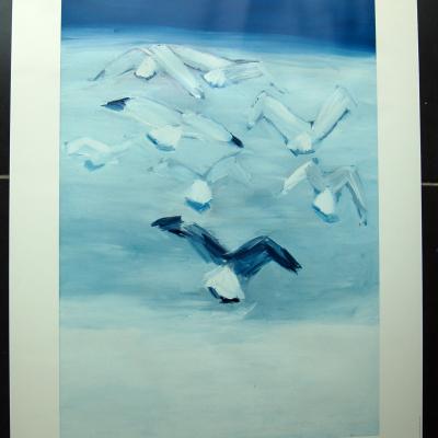Nicolas DE STAEL les Mouettes 1955 affiche