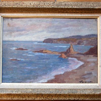 Henri ESCARRA (1884-1966) paysage marine peintre roussillonnais