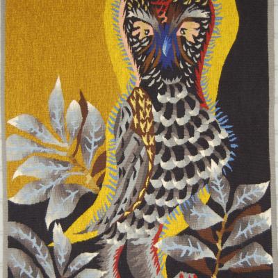 Jean LURCAT (1892-1966)  tapisserie la chouette grise Tabard éditeur Aubusson 